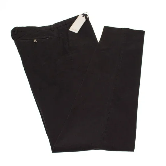 Zanella NWT Chinos / Casual Pants Size 34 US Noah In Solid Black Cotton Blend